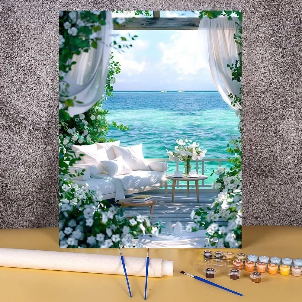 Seascape Diy Unfram… - image