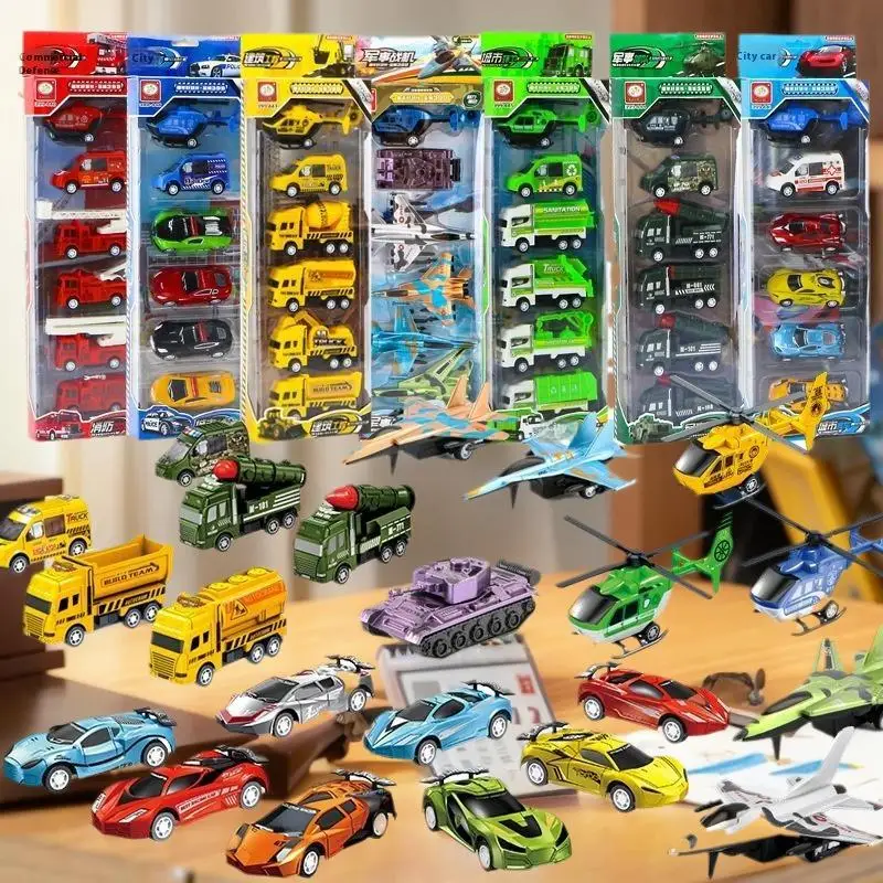 Jouets passionnants pour garçons : 4/6 pièces, modèles de camions d'ingénierie et d'assainissement, super cadeaux