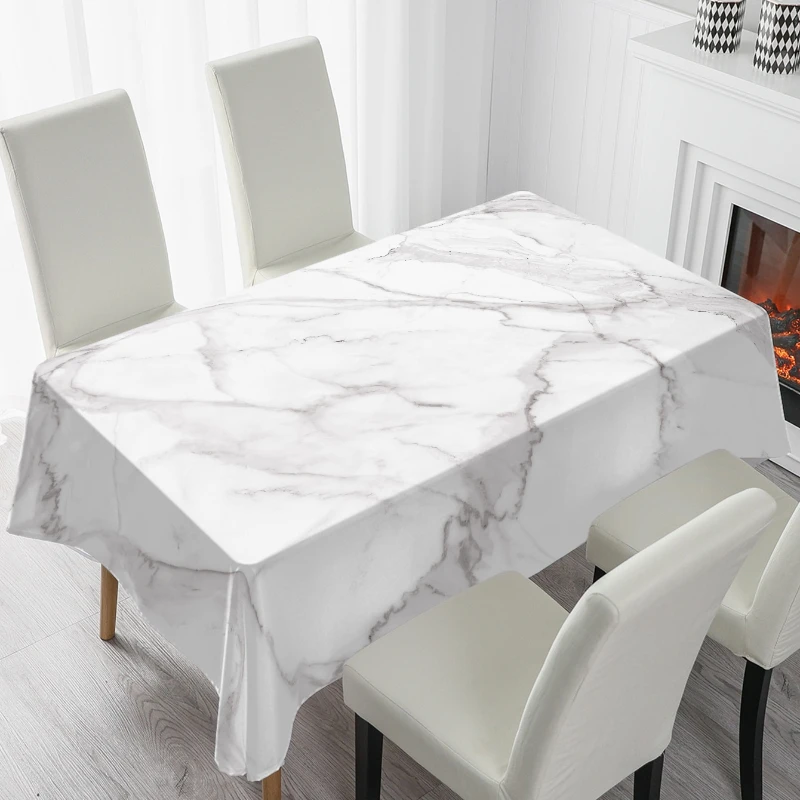 Hot Selling Marble Pattern Tablecloth Home Kitchen Table Decoration Tablecloth Indoor/Outdoor Holiday Party Dinner Supplies