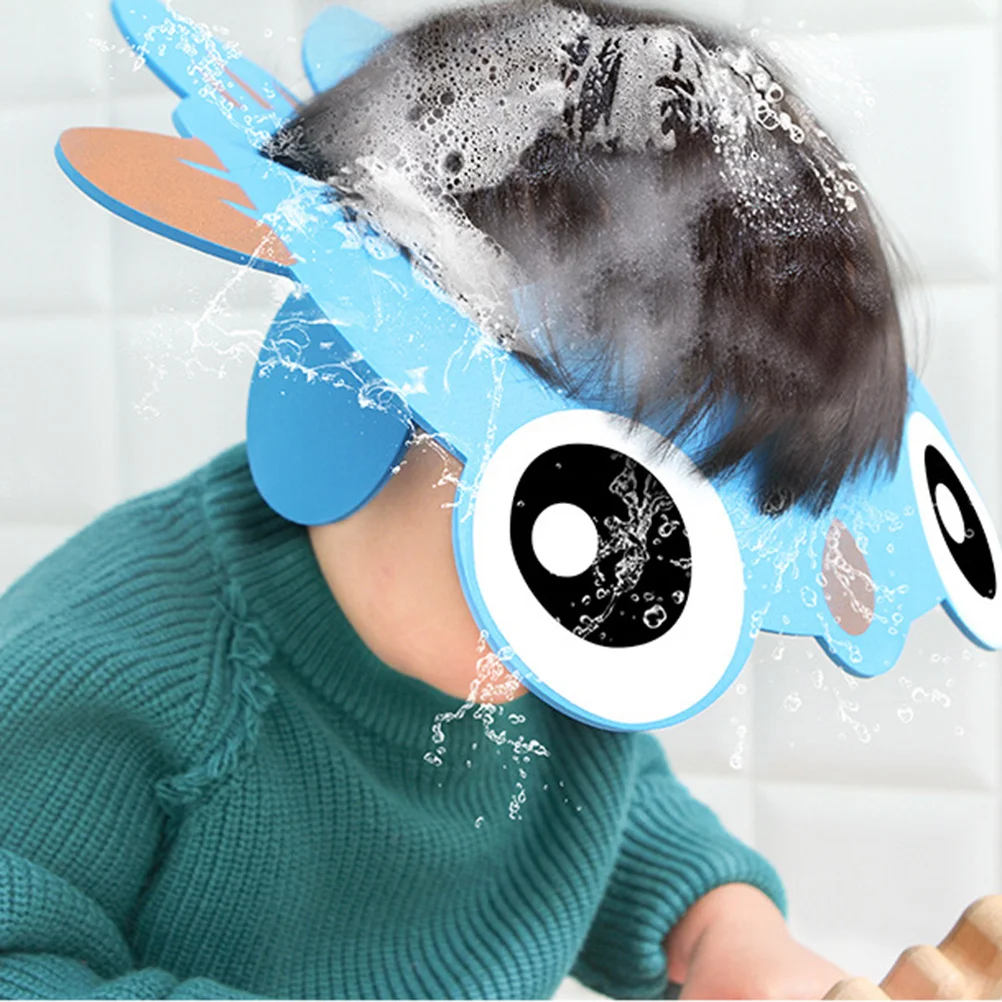 

2 шт., детская шапочка для купания, регулируемая, мягкая, эластичная, для стрижки, козырек, защита глаз, защита ушей, 1 розово-красная шапочка для детского душа