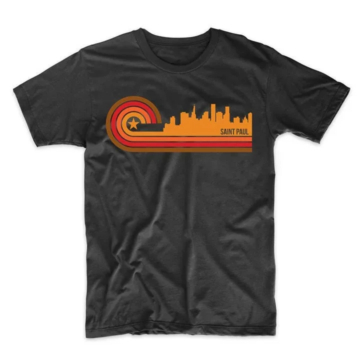 St Paul Mn T Shirt Retro Style Saint Minnesota Skyline