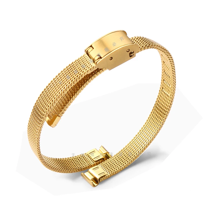 นาฬิกาสายนาฬิกาข้อมือตาข่ายขนาดเล็ก6mm 8 10 12 14 14 15 16mm 18mm 20mm สำหรับผู้หญิงสายนาฬิกาเหล็ก