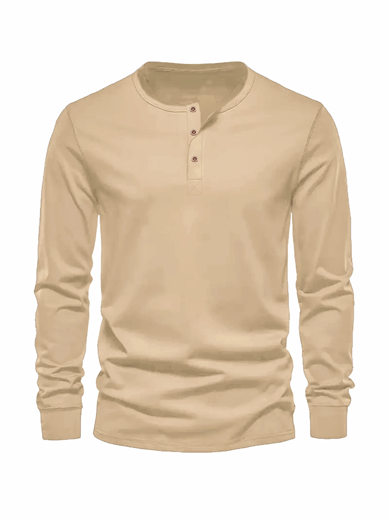 تي شيرت رجالي بأكمام طويلة ورقبة هينلي تي شيرت بقصة ضيقة قميص للياقة البدنية تي شيرت بأزرار ورقبة كاجوال مريح #6