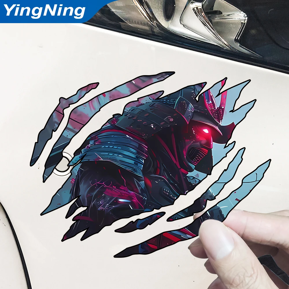 

Samurai Scratch Mark Soldier Car Sticker Personalized Scratch Cover Decor PVC Waterproof Decals Auto Accessories 8cm/13cm/18cm