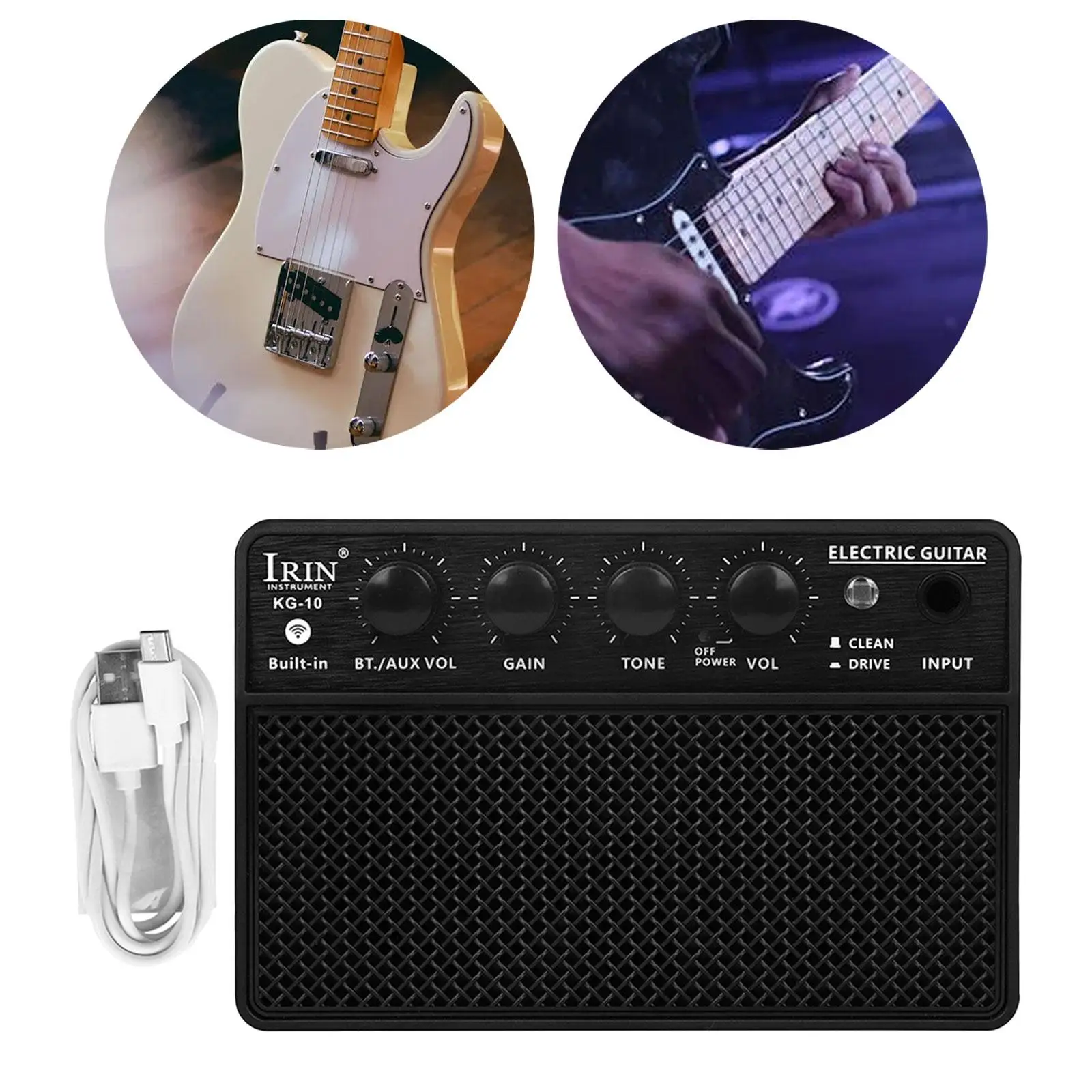 Electric Guitar Amp Portable 10W for Stage Perforance Concert Daily Practice