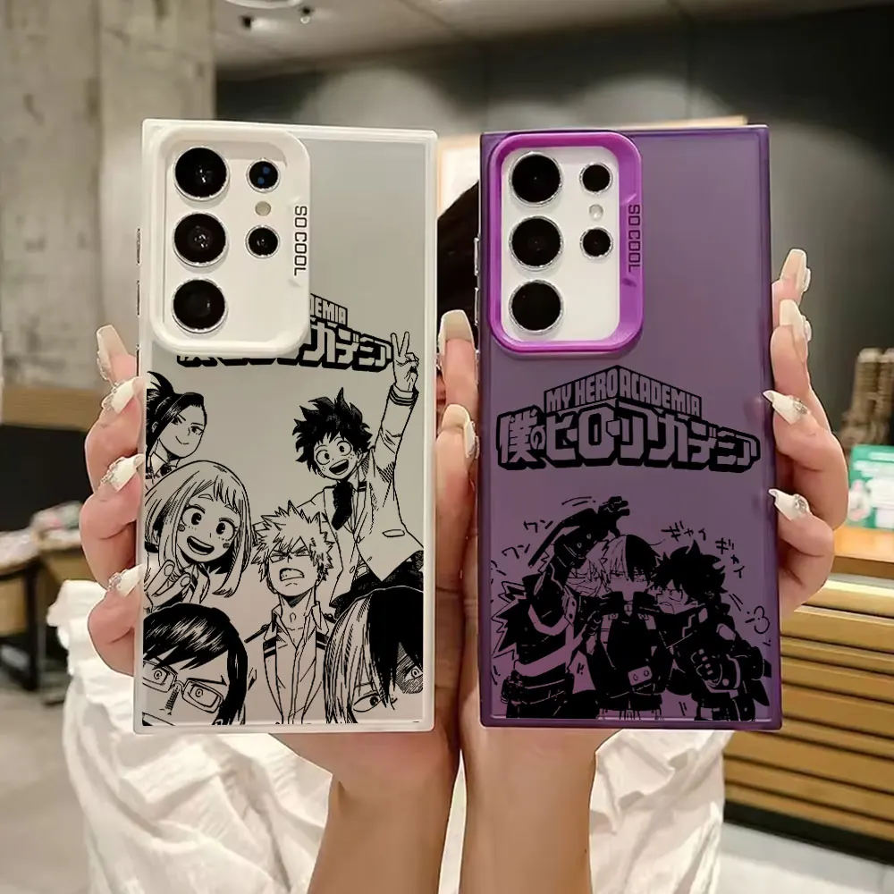 

My Hero Academia Anime S25 Ultra Case For Samsung Galaxy S25 S24 S23 S22 S21 FE S20 Ultra S24 Plus Luxury Shockproof Phone Cover