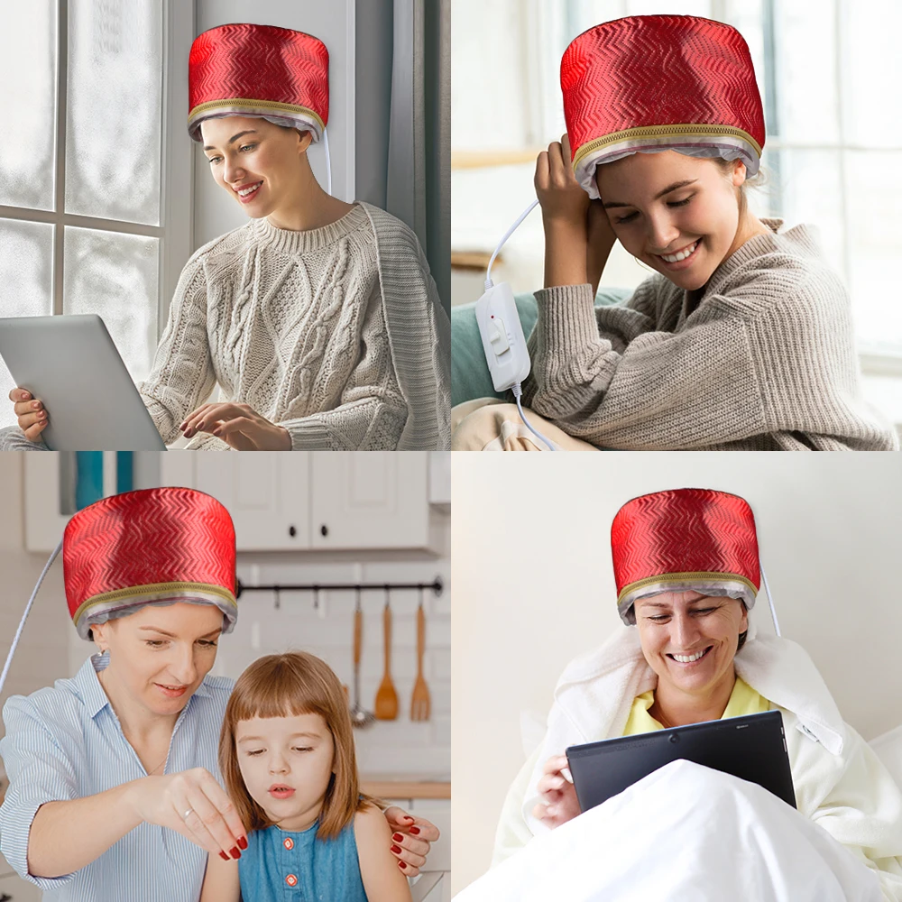 غطاء باخرة الشعر، غطاء تسخين الشعر الكهربائي، قبعة العلاج الحراري، مقاومة للماء، قبعة التسخين الذاتي، العناية بتصفيف الشعر المغذي
