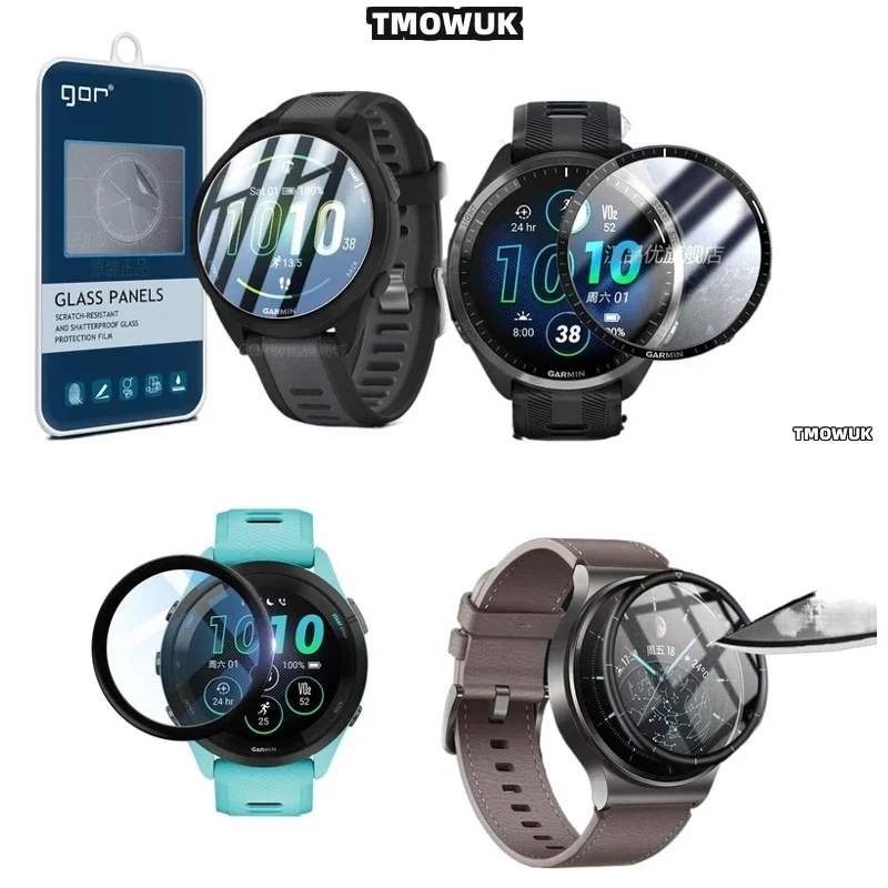 

For Garmin Forerunner 57 945 955 965 970 42mm 47mm - Full Cover Soft Flexible 3D Curved Anti-Scratch PMMA Screen Protective Film