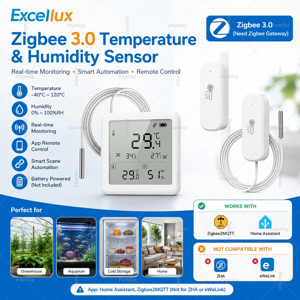 Aquarium Thermometer - Sensor de Temperatura e Umidade Zigbee