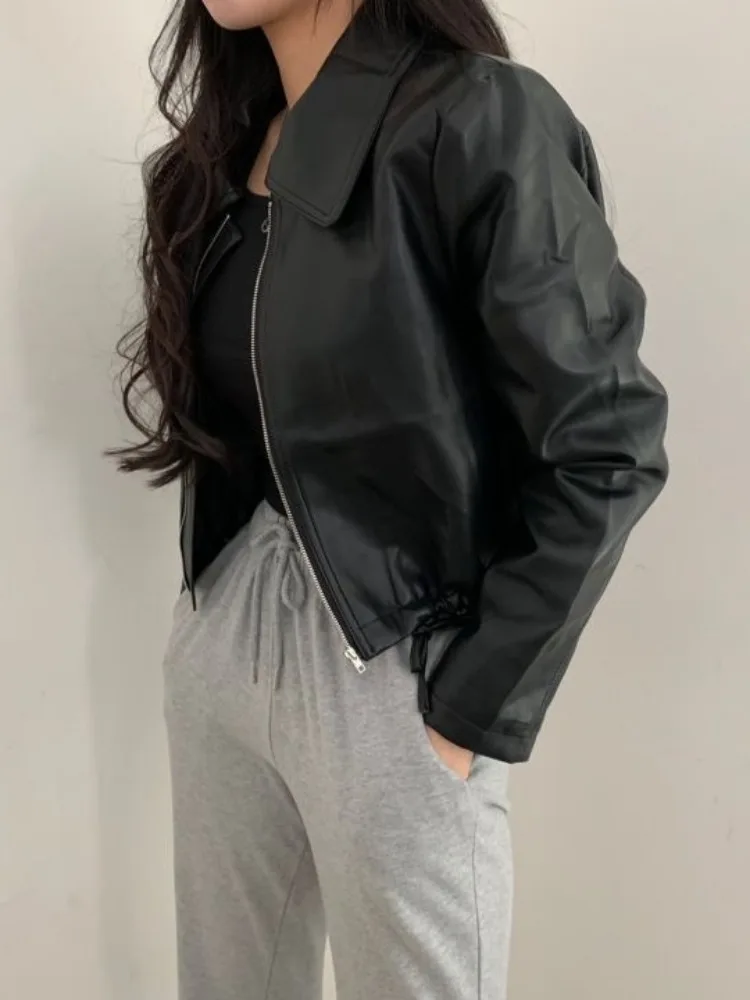 Sli ort Jaet in pelle da donna Versatile Faionable Design retrò Taglia piccola Cerniera per pendolari Lunga Sve 00% Altro compagno...