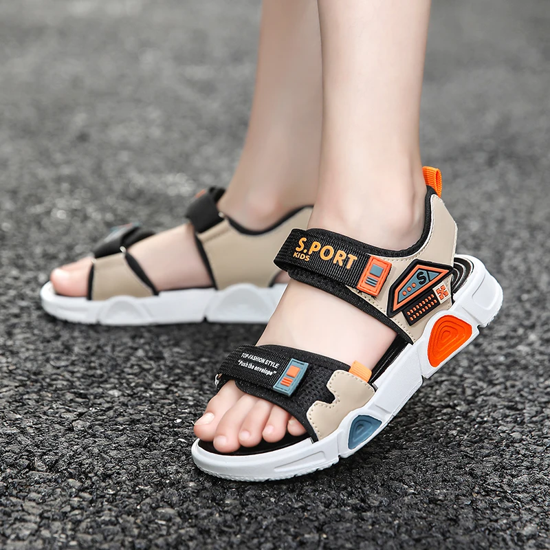 

Модные детские сандалии, детская обувь для мальчиков, Нескользящие сандалии на мягкой подошве для мальчиков и девочек, детская летняя обувь