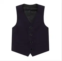Boy Blazer Vest Silver Gold Color Boy Stage Costumes Size 100-170T Handsome Boy Blazers Quality Vest White Blue Black Red Color