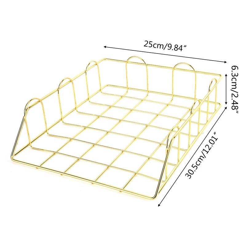 파일 메일 편지 공간 절약을 위한 금속 책상 트레이 종이 분류기 데스크탑 홀더