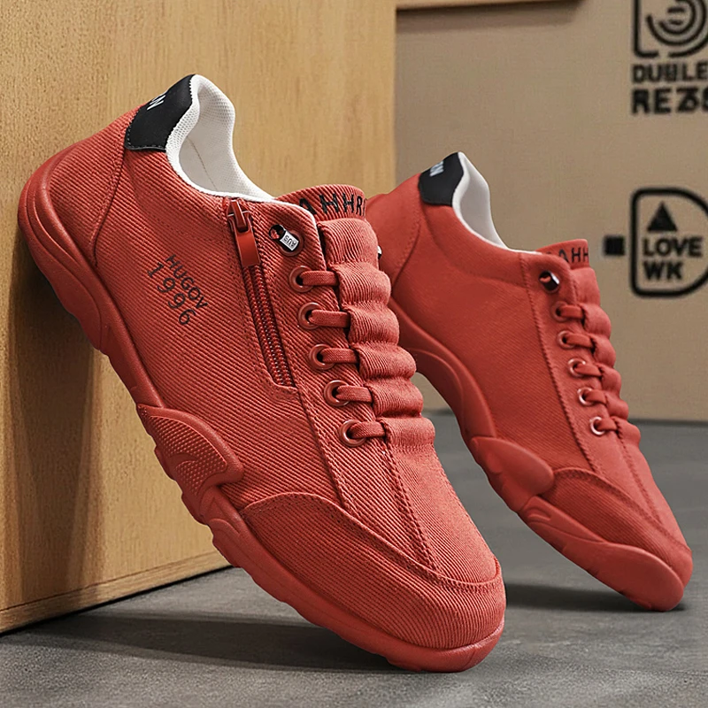 

Мужские весенние дизайнерские кеды из канваса с мягкой подошвой, дышащие, повседневные, роскошные, модные, для ленивых людей