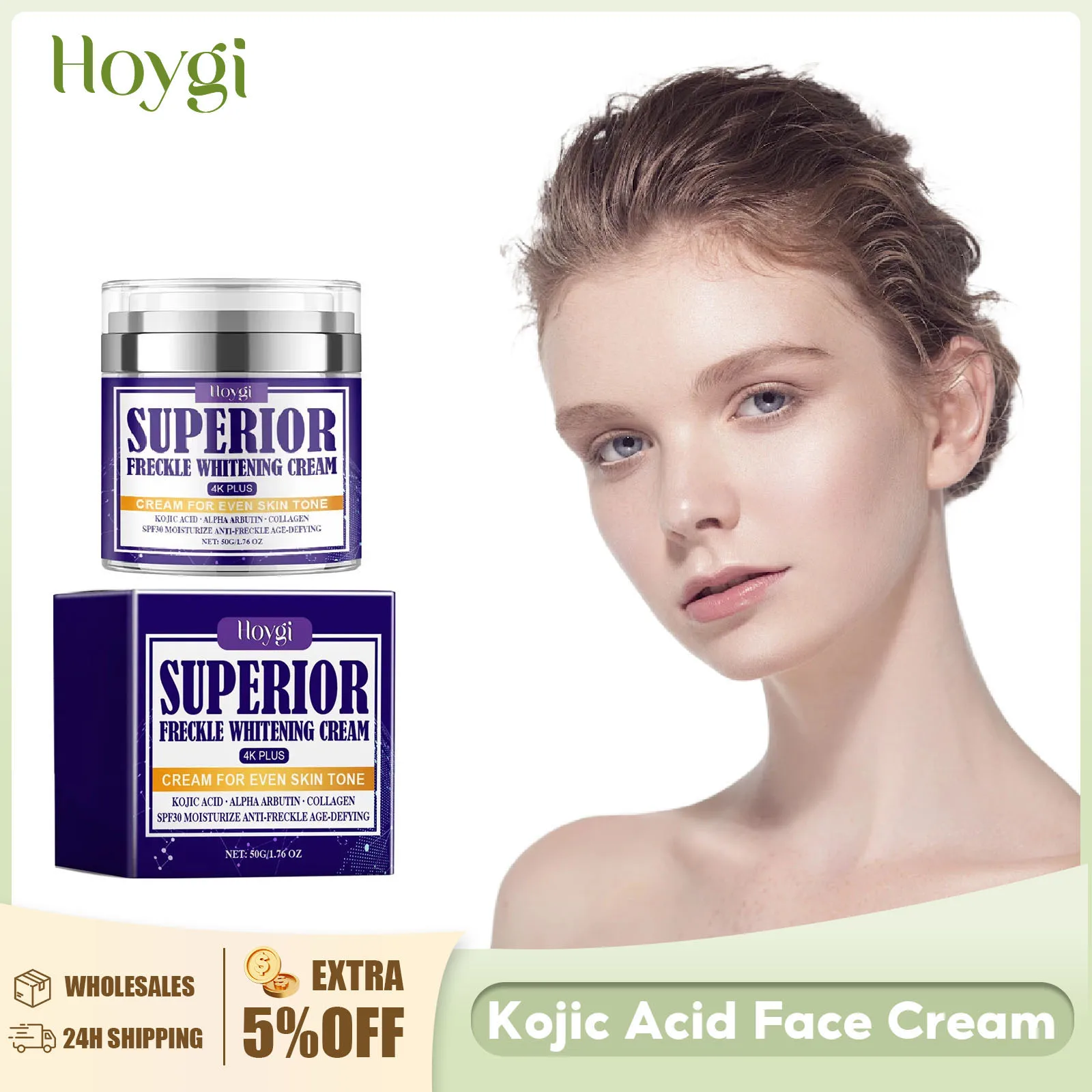 

Kojic Acid Cream Moisturizing Fade Dark Spot Melanin Correcting Remove Fine Line Hydrating Shrink Pores Brightening Skin Care