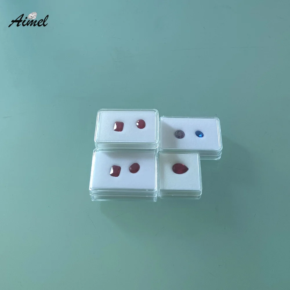 Clear Gemstone Jewelry Display Box Loose Diamond Packaging Organizer Beads Pendant Earring Storage Case Ring Container Gift Box