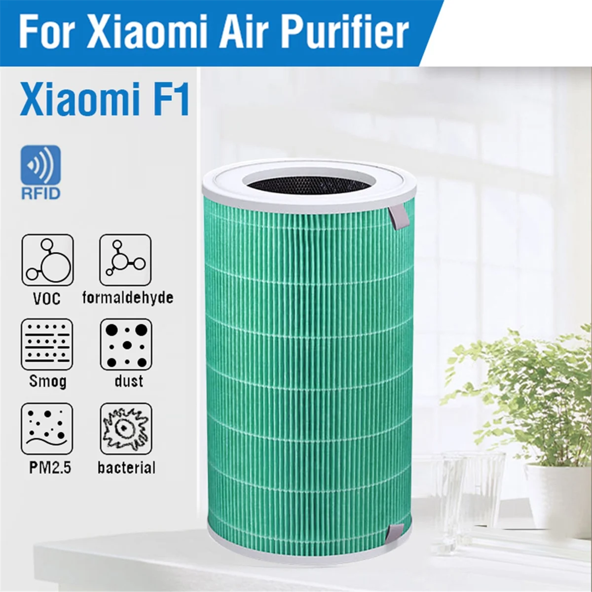 Air Purifier HEPA Filter for Air Purifier F1with RFID Chip H13 True HEPA Pre-Filter Activated Carbon Air Filter