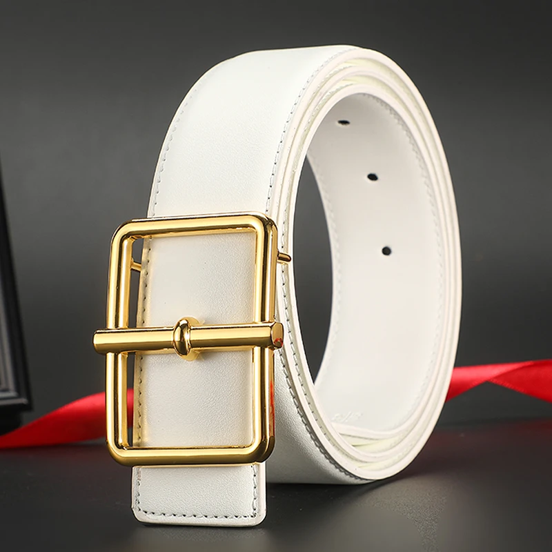 High-Quality Wide Designer Leather Belt for Men