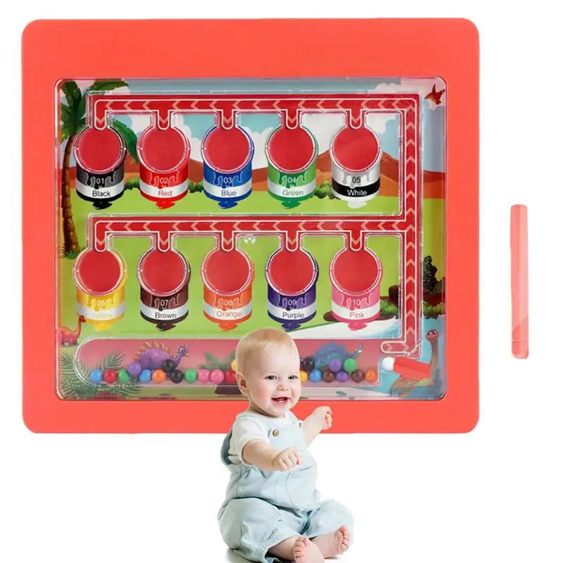 Magnetische Doodle Board Magnetische Dot Art Met Pen En Dot Kralen Voorschoolse Educatie Reisspeelgoed Voor Kinderen Peuter