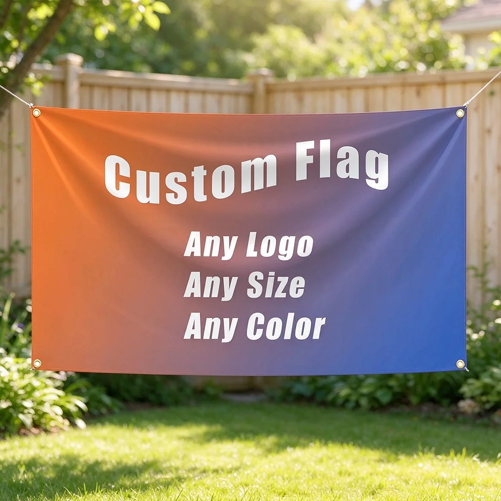 90x150cm Professional Custom Car Motorcycle FC Team or Conpany Logo Flag Polyester Printed Decoration Banner Tapestry