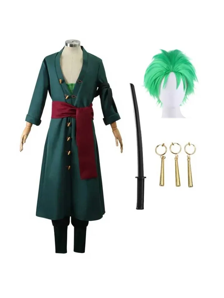 Roronoa Zoro Cosplay Für Erwachsene Jungen Kostüm Kinder Roronoa Graben Hosen Ohrringe Halloween Kostüm