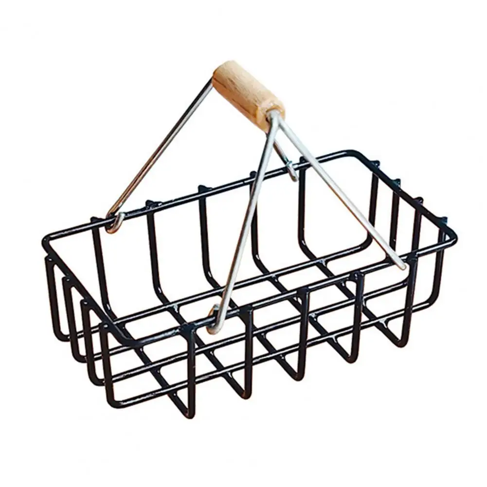 1/12 스케일 인형 집 미니어처 바구니, 합금 쇼핑 바구니, DIY 인형 집 장식