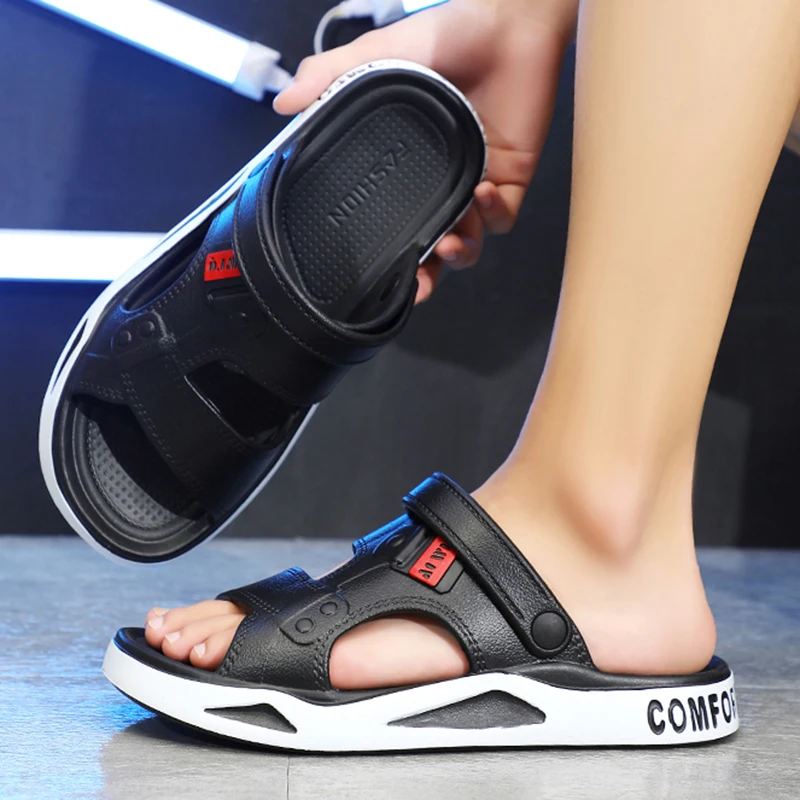 

Men's Slippers Summer New Sandals EVA Light Adult Thick-soled Beach Shoes Non-slip Open-toe Sandals for Outdoor