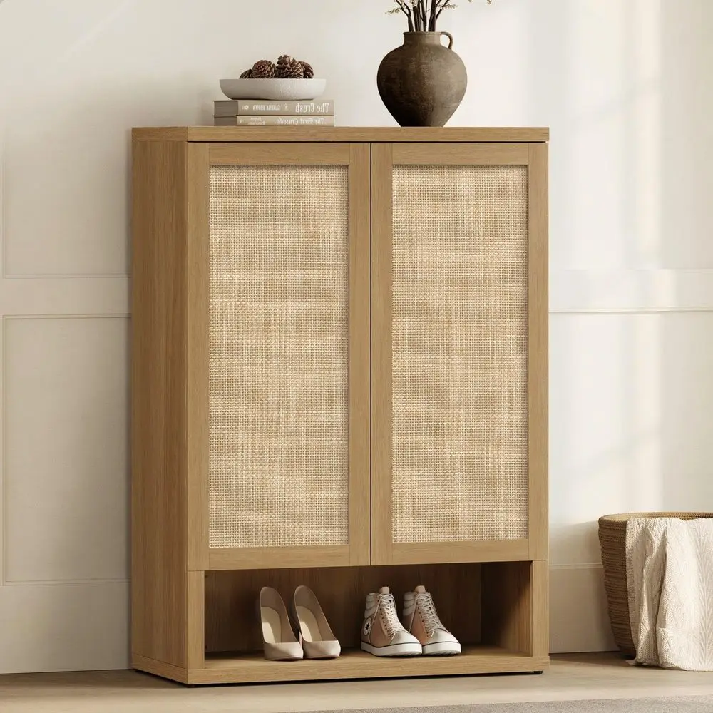 

Rattan Shoe Storage Cabinet Modular Shoe Cabinets with Door Tall Large Shoe Cabinet Storage for Entryway 31.2 Wide Modular Cabi