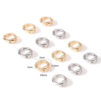 10/20 stücke Goldene Messing Ende Perle Spitze Doppel Loch Stecker Ringe Für Schmuck Machen Liefert DIY Perle Armband Halskette zubehör