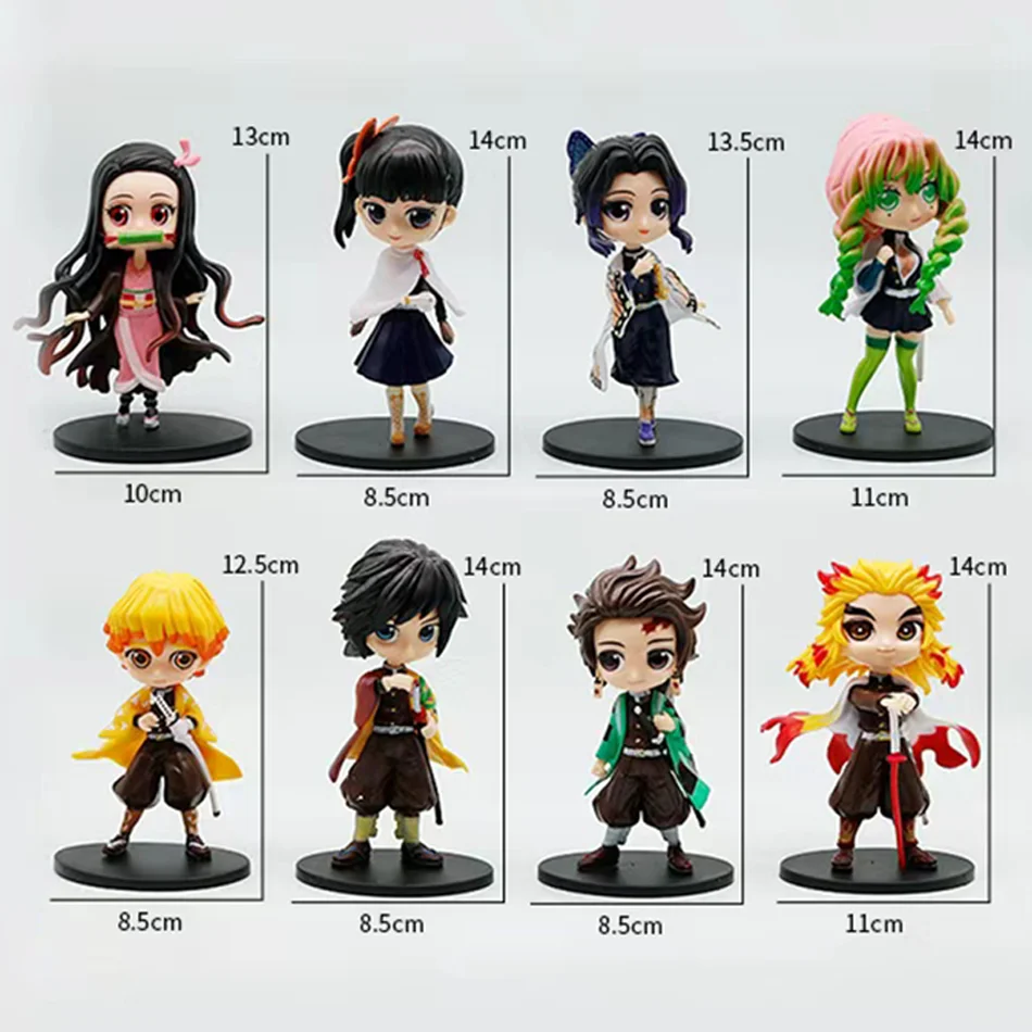 NUEVA Figura de Anime Demon Slayer Kimetsu no Yaiba Kochou Shinobu, Figura de Acción de Kamado Tanjirou, Kamado Nezuko, Figurita de Juguete