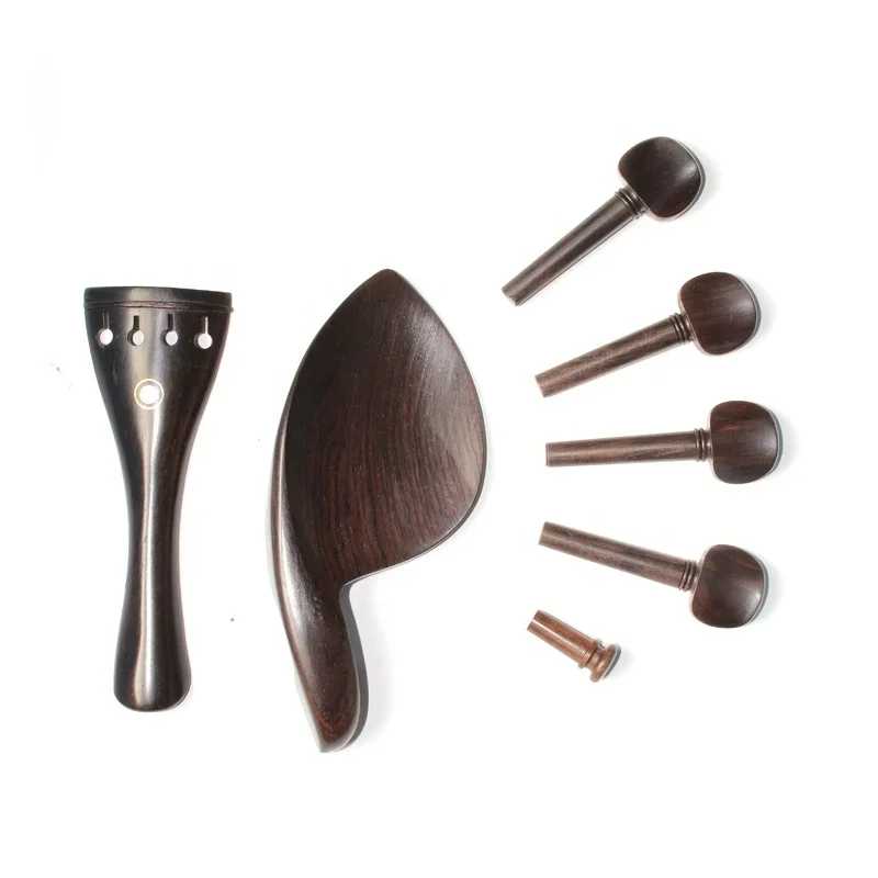 

Great Complete Style Hot Sale Ebony Violin Accessories Set Tailpiece