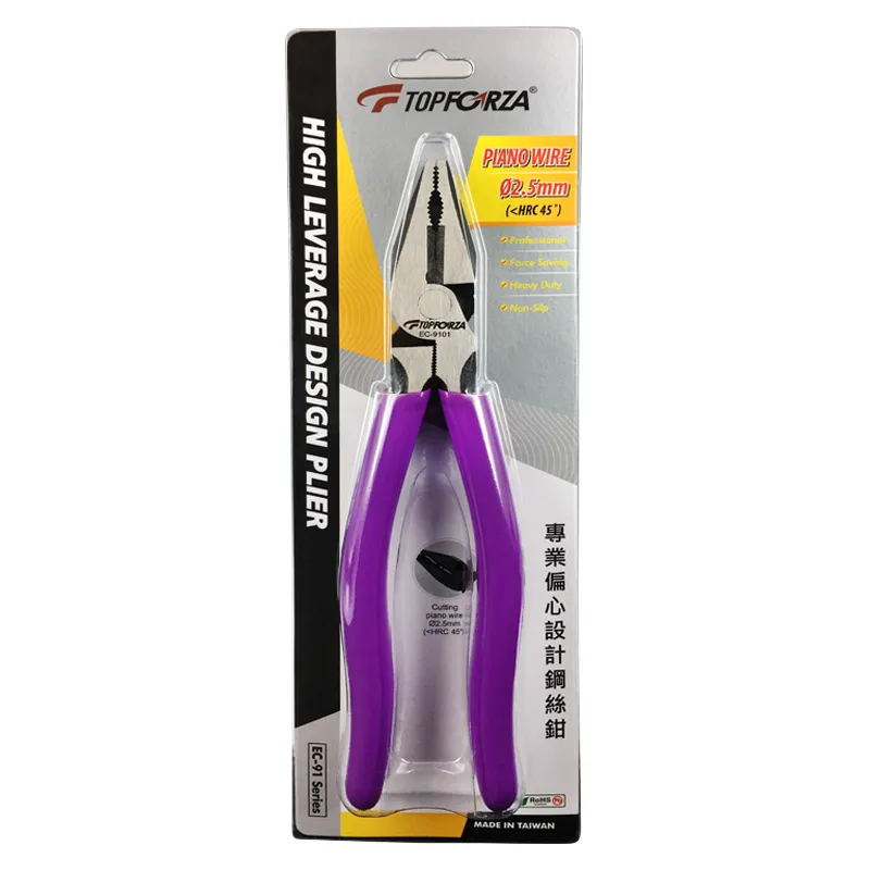 Topforza Combination Plier Steel Wire Cutters CR-V Cable Cutting Nippers Household Electrician Multifunctions Linesman Pliers