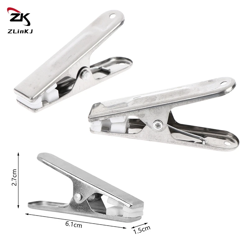 4Pcs/Set Clothes Clips Stainless Steel Clothespin Hanging Pins Clamps Home Pegs Laundry Underwear Pegs