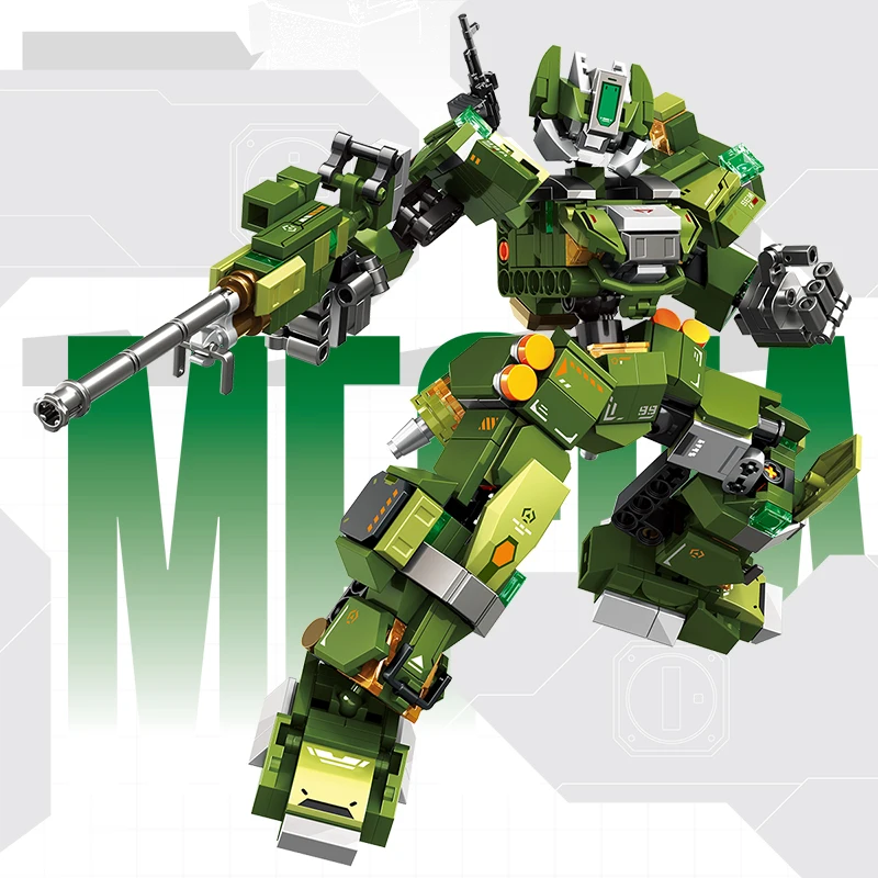 543 pezzi creativi Mecha Robot blocchi giocattoli del ragazzo battaglia robot modello di assemblaggio mini mattoni da costruzione regali per i ragazzi