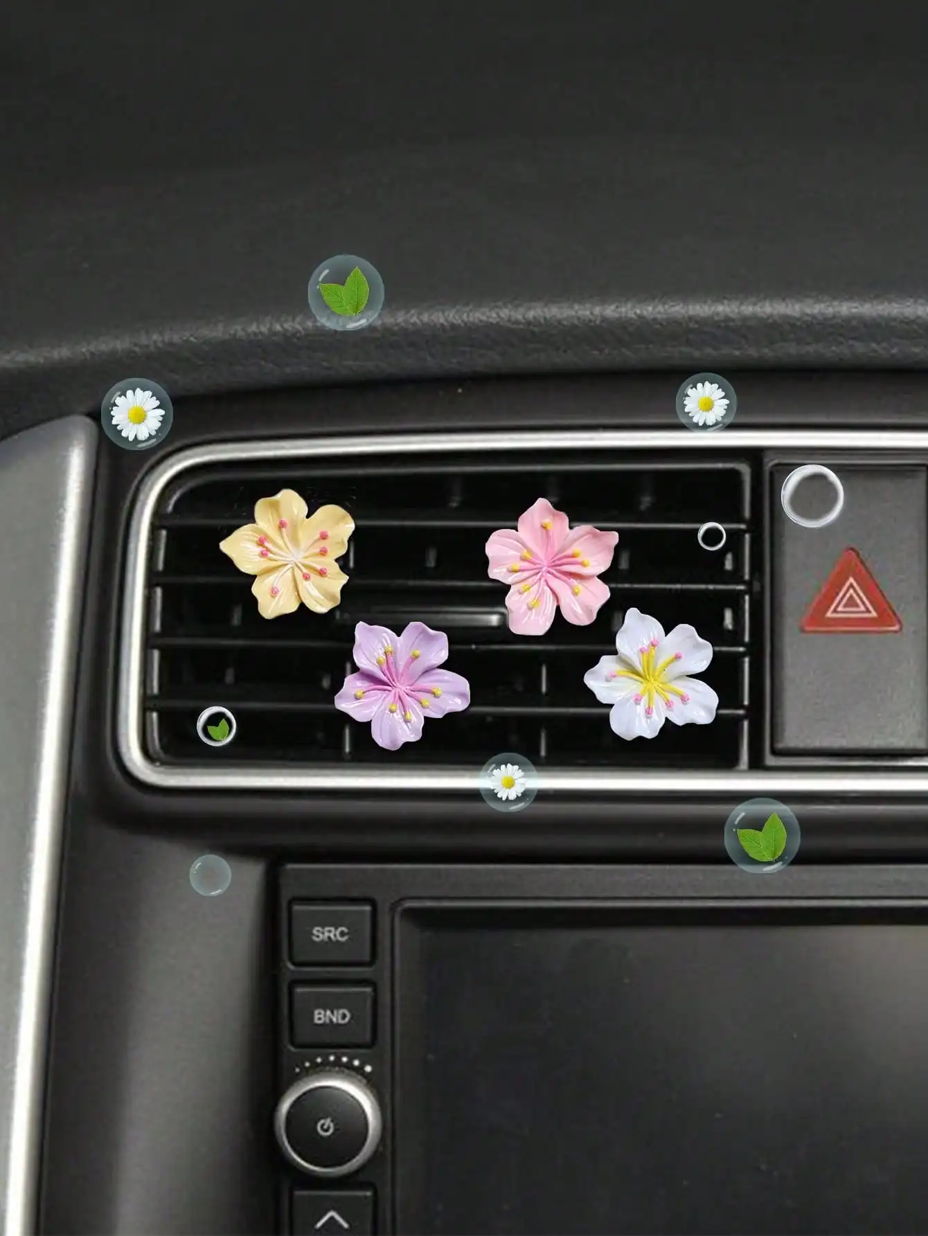 2-Piece Set of Bright Peach Blossom Cherry Blossom Car Air Freshener with Fresh Color image 3
