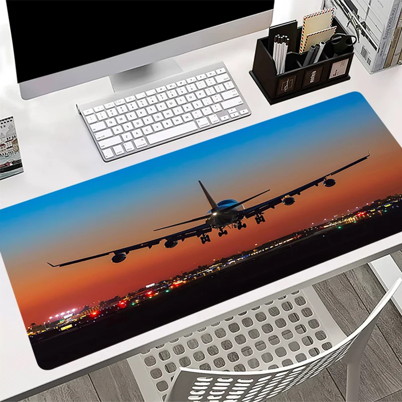 

Gaming Mouse Pad The Airplane In The Sky New HD Pc Home Mousepad XXL Keyboard Pad Non-Slip Office Carpet Laptop Mice Pad Gift