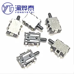YYT 10PCS Turtle type reset detection switch, four-legged side press, limit stroke micro-motion patch, four-legged, normally ope