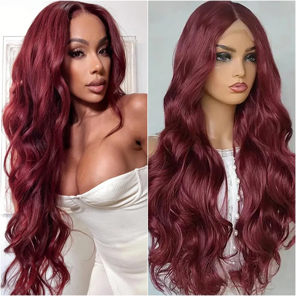

Парик с волнистыми локонами 13x6 HD Lace Front, 40 дюймов, плотность 220, цвет 99J Бордовый, прозрачный кружевной фронт 13x4, из бразильских натуральных волос, для женщин