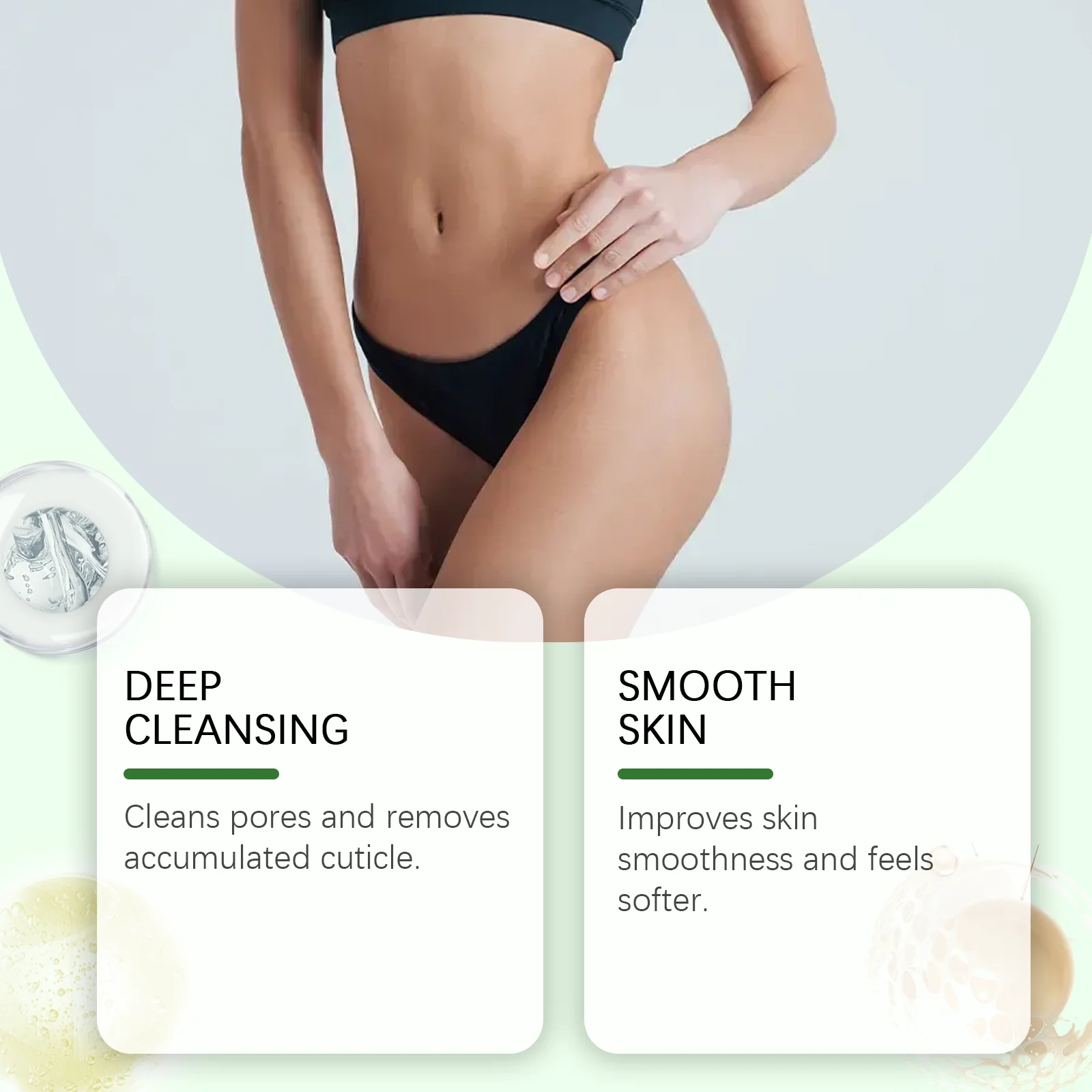 Mandelic Acid Body Scrub Gel Gentle Cleansing Pores Exfoliating Dead Skin Remover Smoothing Reduce Dryness Deep Cleansing Scrub