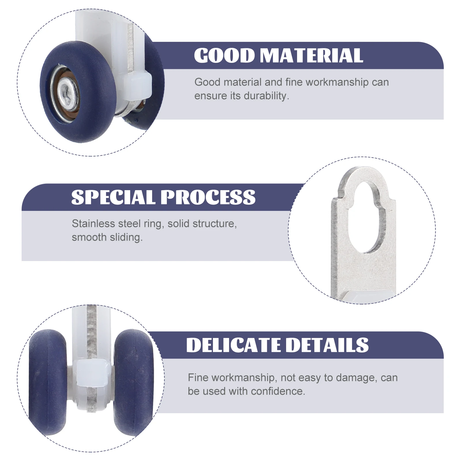 

6 Pcs Curtain Pulley Sliding Glider Curtains Gliders for Slides Track Drapery Wheel Pulleys System