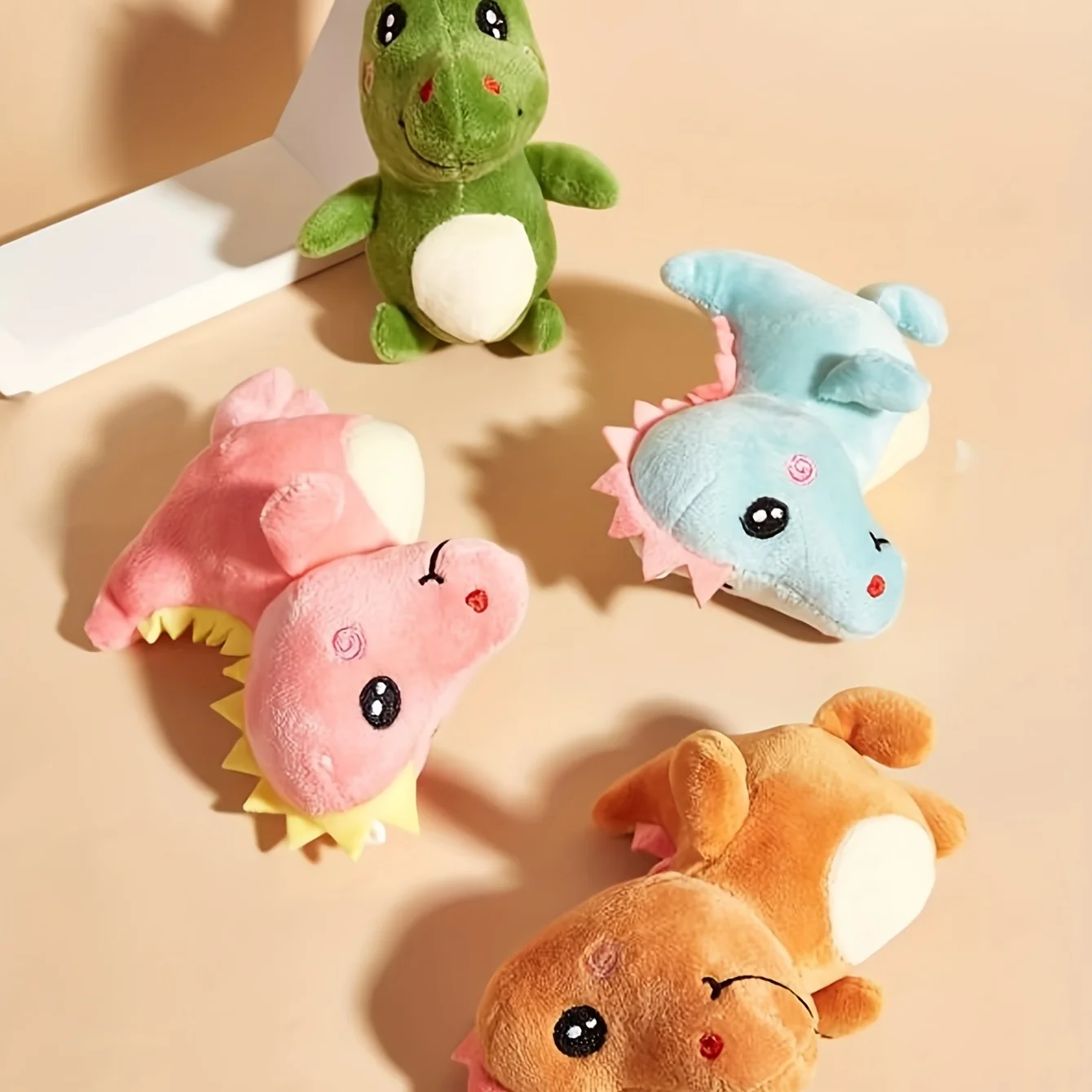 1pc Random Color Dinosaur Design Pet Grinding Teeth Plush Toy, Durable Chew Toy For Dog Interactive Supply