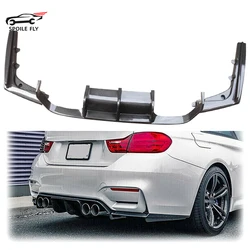 High Quality Rear Bumper Lip Glossy Black Or Carbon Fiber Look Body Kit Spoiler For BMW F80 M3 F82 M4 2015 2016 2017-2020