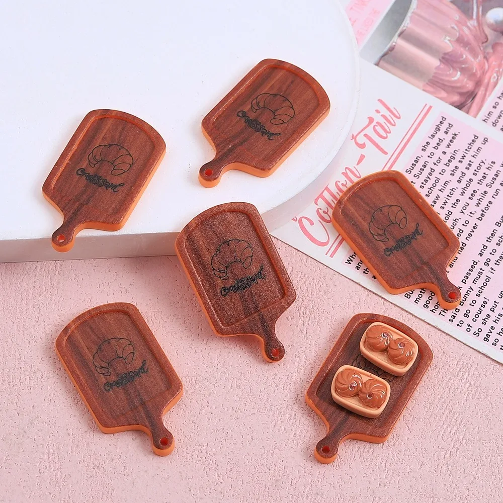 10Pcs Kawii Mini resin tray Series Miniature Flat Back Cabochons For Hairpin Scrapbooking DIY Home Decor Craft Accessories
