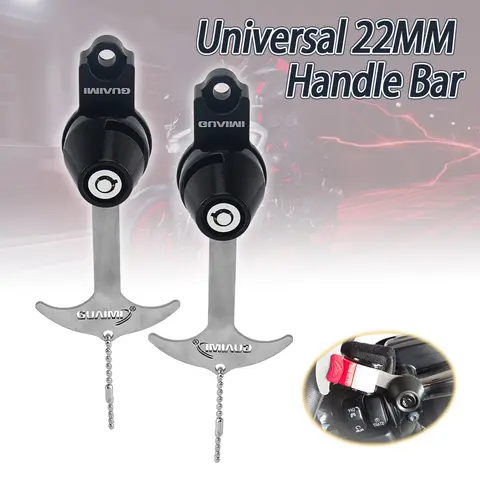 오토바이 핸들 바 엔드 플러그 그립 (헬멧 잠금 자물쇠 포함) Yamaha Honda BMW Ducati Vespa Dirt Bike Motocross 액세서리