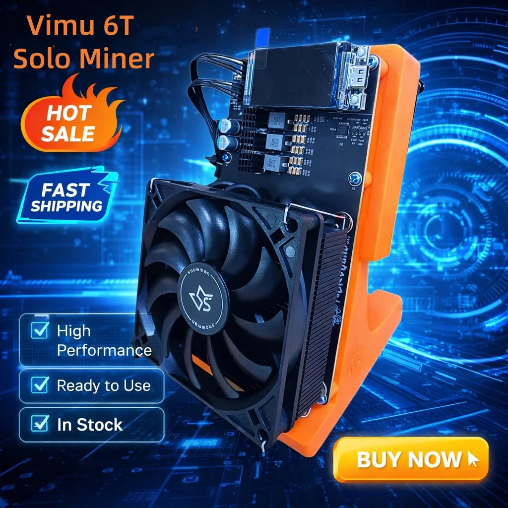 

NerdQaxe++ BTC Miner 6TH/s, 100W, низкое энергопотребление, для соло-майнинга биткоинов, с блоком питания, для домашнего использования