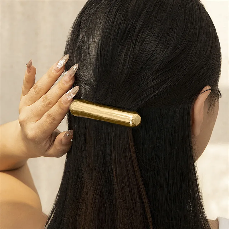 

XIALUOKE Metal Smooth Elastic Hair Loop HairBands For Women Girl Unique Hair Pin Ropes Jewelry Ponytail Hair Accessories