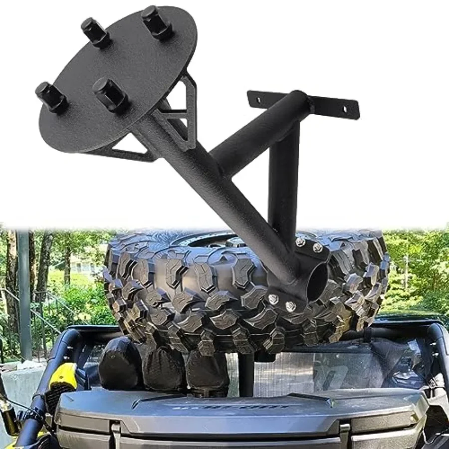 Maverick X3 Spare Tire Carrier Holder for Can Am Maverick X3 All Models 2017-2023 Black Durable Steel Mounting Solution