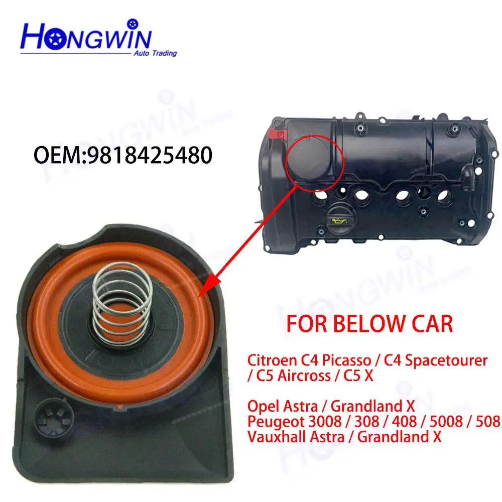 9818425480 Engine PCV Valve Cover Repair Kit For Citroen C4 Picasso C4 Spacetourer Peugeot 3008 308 408 Opel Astra Grandland