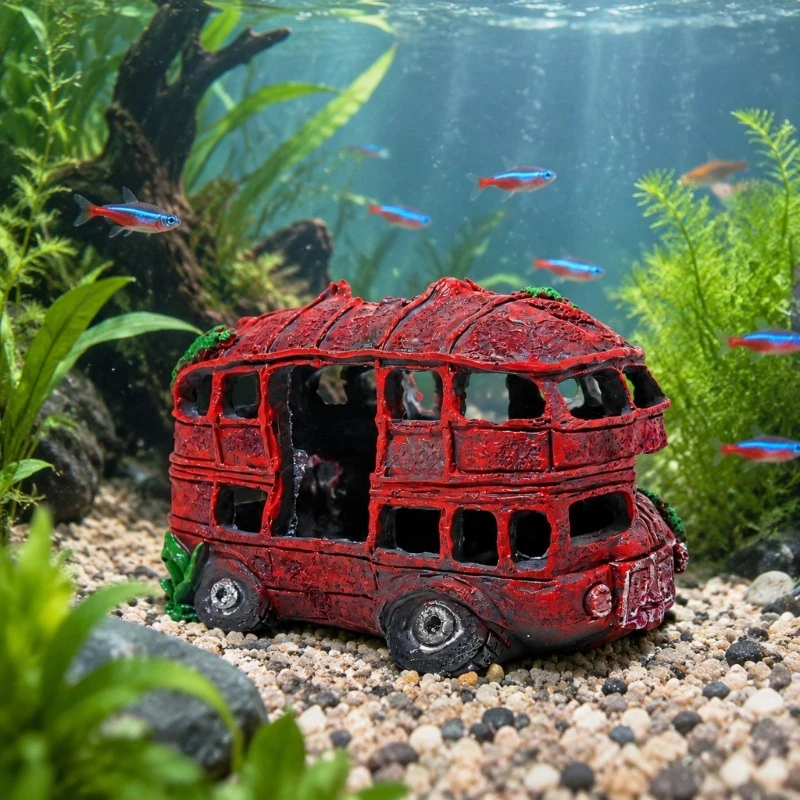 Open-Form Vehicle Ruin Accent with Molded Weathering and Flexible Placement for Textured Underwater Arrangements JOMD