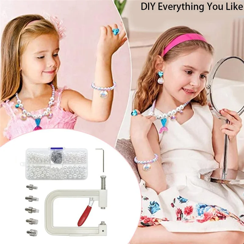 آلة إعداد اللؤلؤ، آلة تثبيت برشام الخرز، 5 أحجام، مجموعة أدوات ضبط اللؤلؤ بالضغط اليدوي للقبعات، ملحقات DIY-Y78A #6